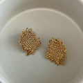 Hazel Woven Textured Statement Clip-On Earrings