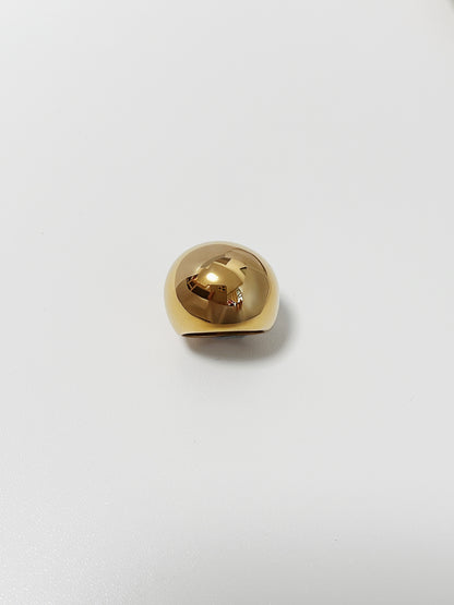 Allison Chunky Dome Ball Ring in 18k Gold PVD bold stainless steel