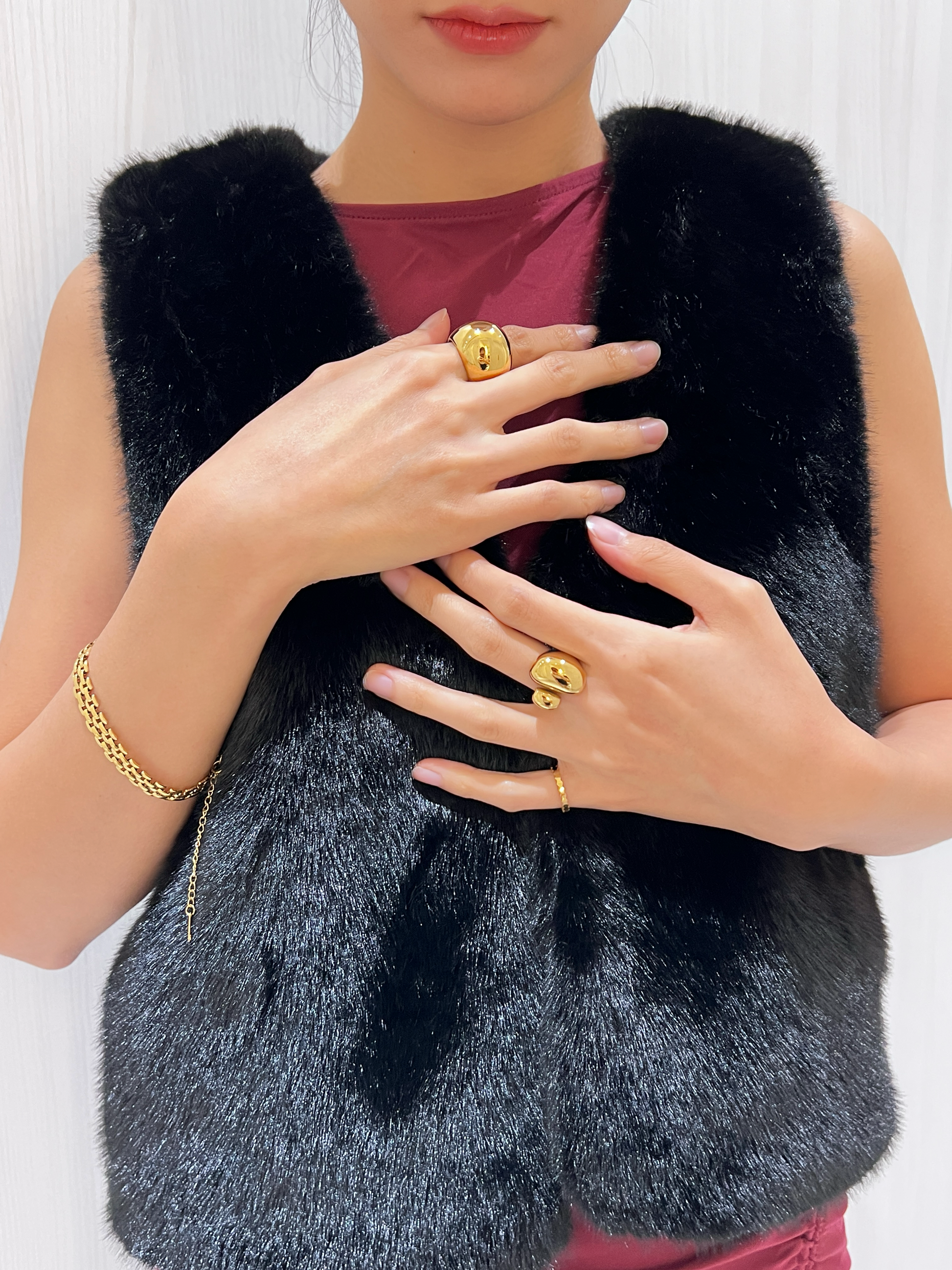 Australian fashion styling featuring the Huda gold ring from Aurous Atelier