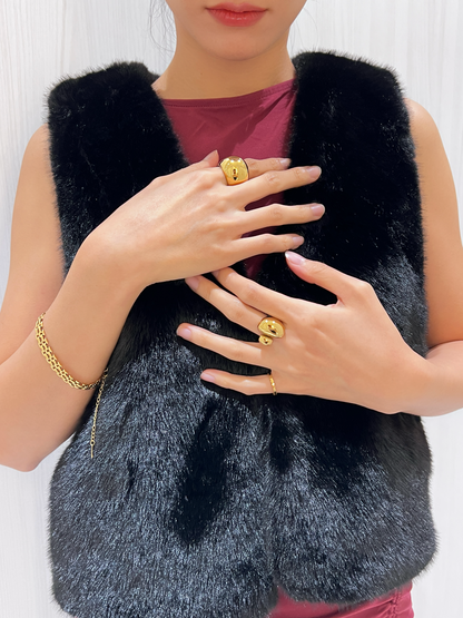 Australian fashion styling featuring the Huda gold ring from Aurous Atelier
