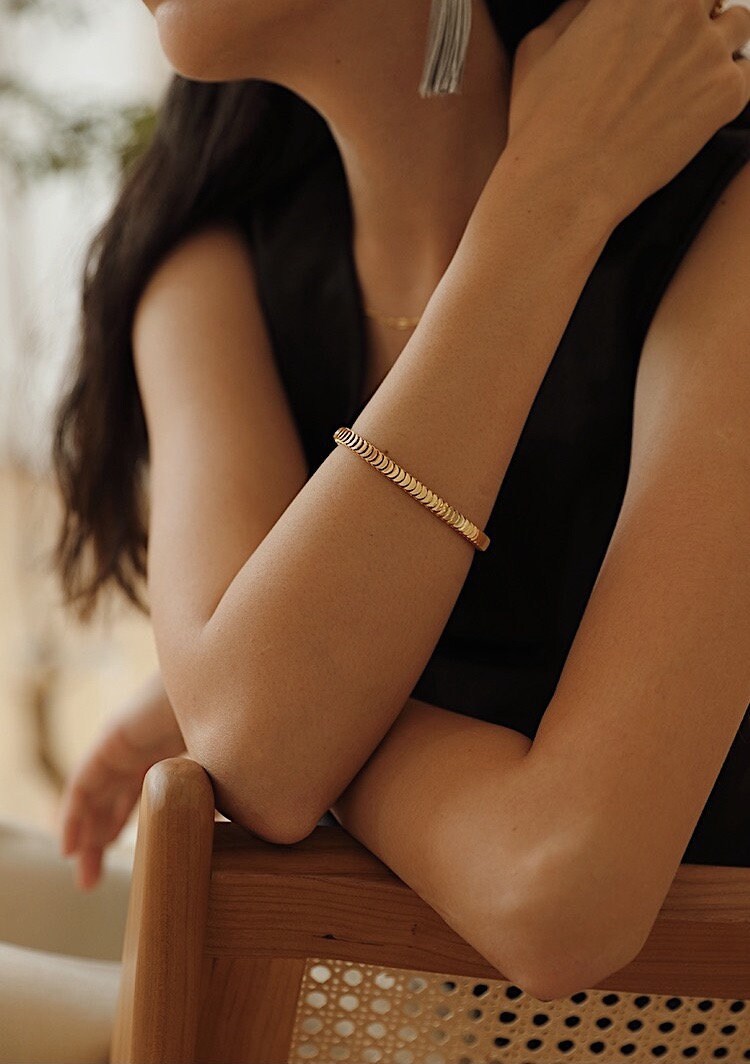 Snake Chain Bracelet, Minimalist Thick Chain Bracelet, Layering Bracelet, Gold Chain Bracelet, Dainty Bracelet, Delicate Everyday Bracelet,