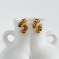 Isla Modern Wavy Gold Statement Earrings