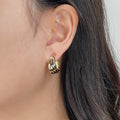 Ivette Tiered Molten Clip-On Hoops