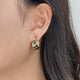 Ivette Tiered Molten Clip-On Hoops