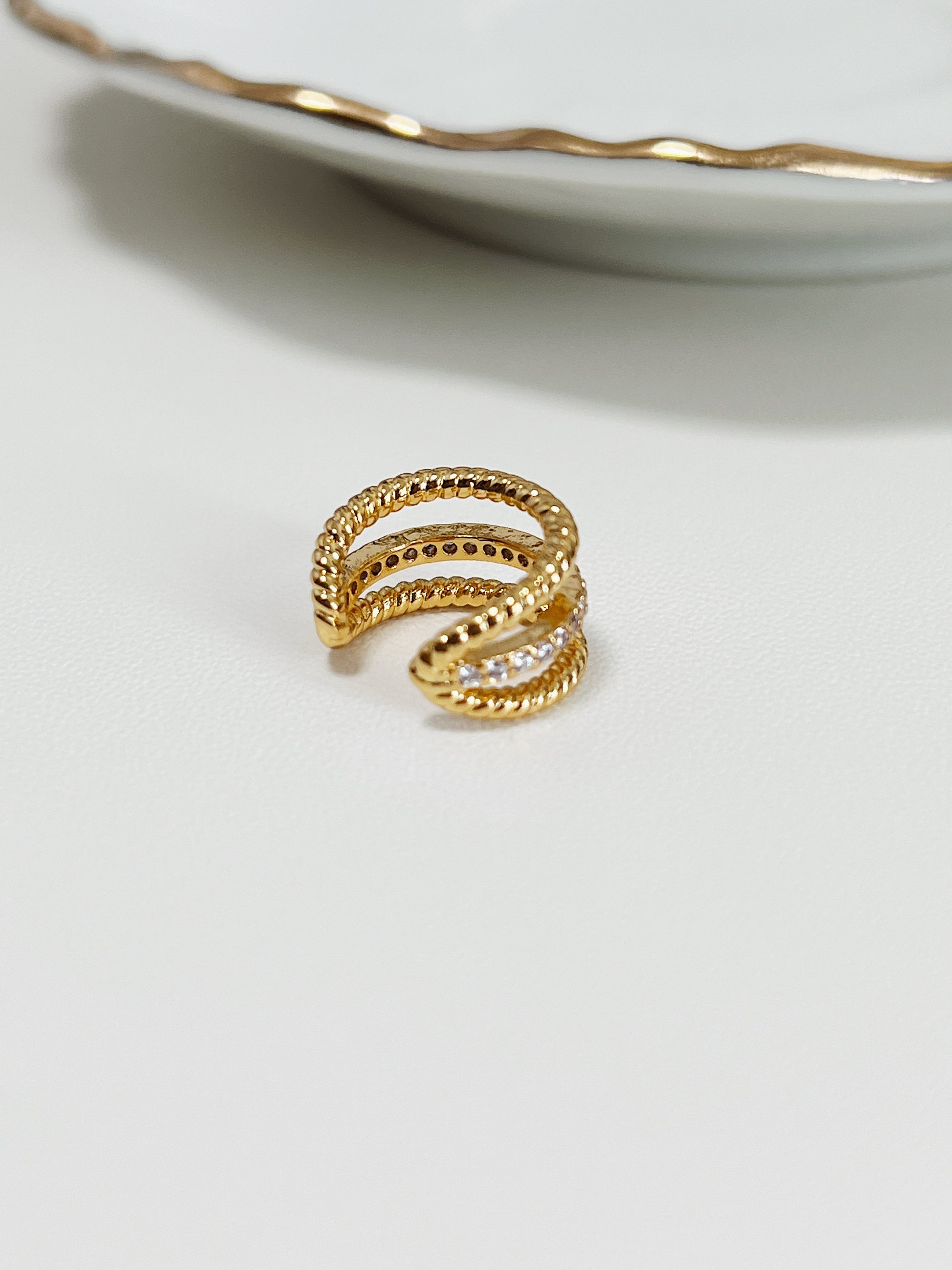 Back profile of Jennie architectural ear cuff design.