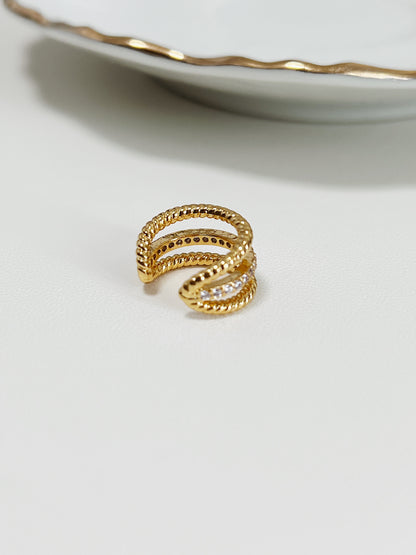 Back profile of Jennie architectural ear cuff design.