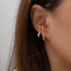 Joëlle Sculptural Ear Lobe Cuff Earrings