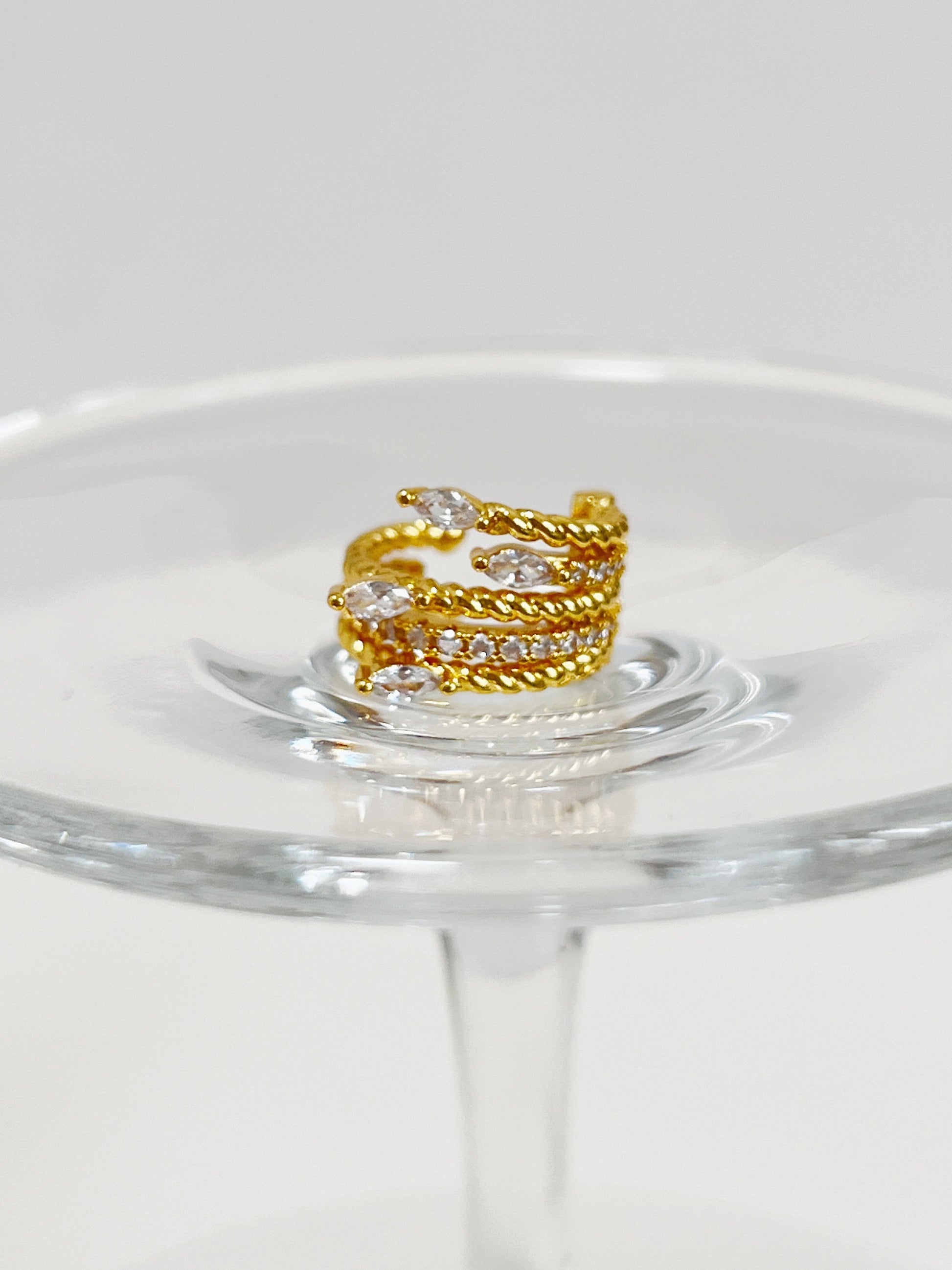 Close-up of marquise-cut 5a cubic zirconia.