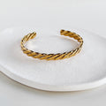 Mila Gold Braided Cuff Bangle