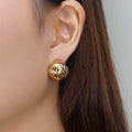Mira Textured Dome Hoop Earrings