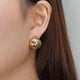 Mira Textured Dome Hoop Earrings