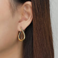 Ania Minimalist Irregular Hoop Earrings