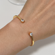 Justine Duo Stone Cuff Bangle