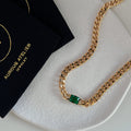 Nina Emerald Cuban Pendant Necklace