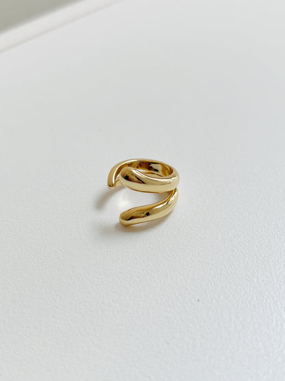 Architectural detail of Tobi abstract serpent-style cuff.