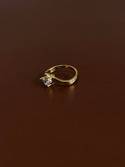 s925 stamp hallmark detail inside gold vermeil ring band