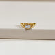 Nova Pear Solitaire Wave Ring