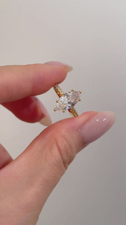 Kinn 2ct Marquise Moissanite Ring
