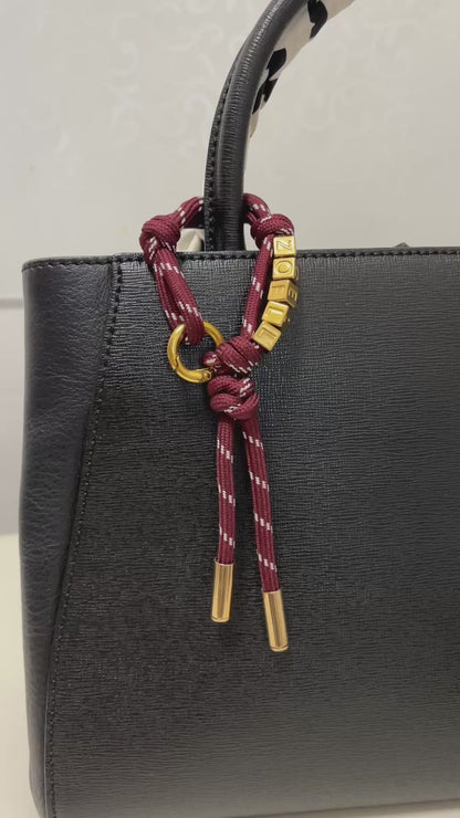 Personalized Name Cord Bag Charm