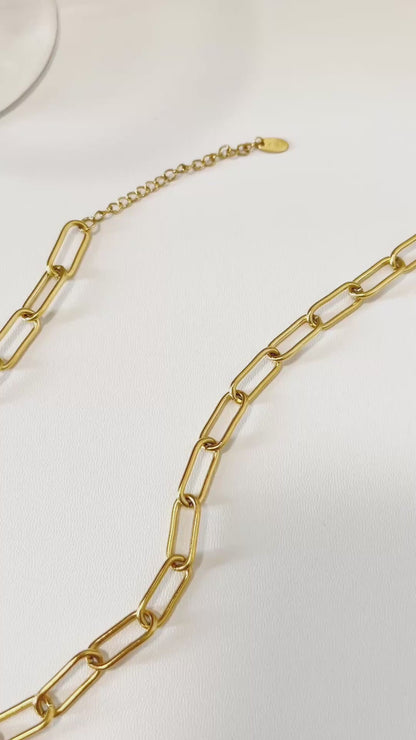 Asher Chunky Gold Link Necklace
