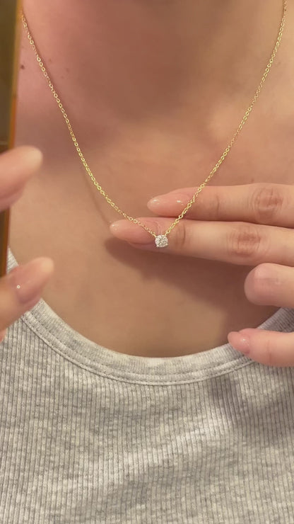 Cala Solitaire Moissanite Pendant Necklace