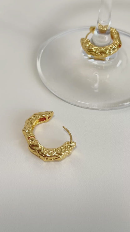 Cult Hammered Hoop Earrings