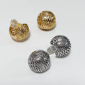 Sabrina Lattice Clip On Hoop Earrings