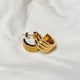 Lucia Chunky Ribbed Hoop Earrings