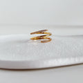 Spiral Pavé Wrap Ring