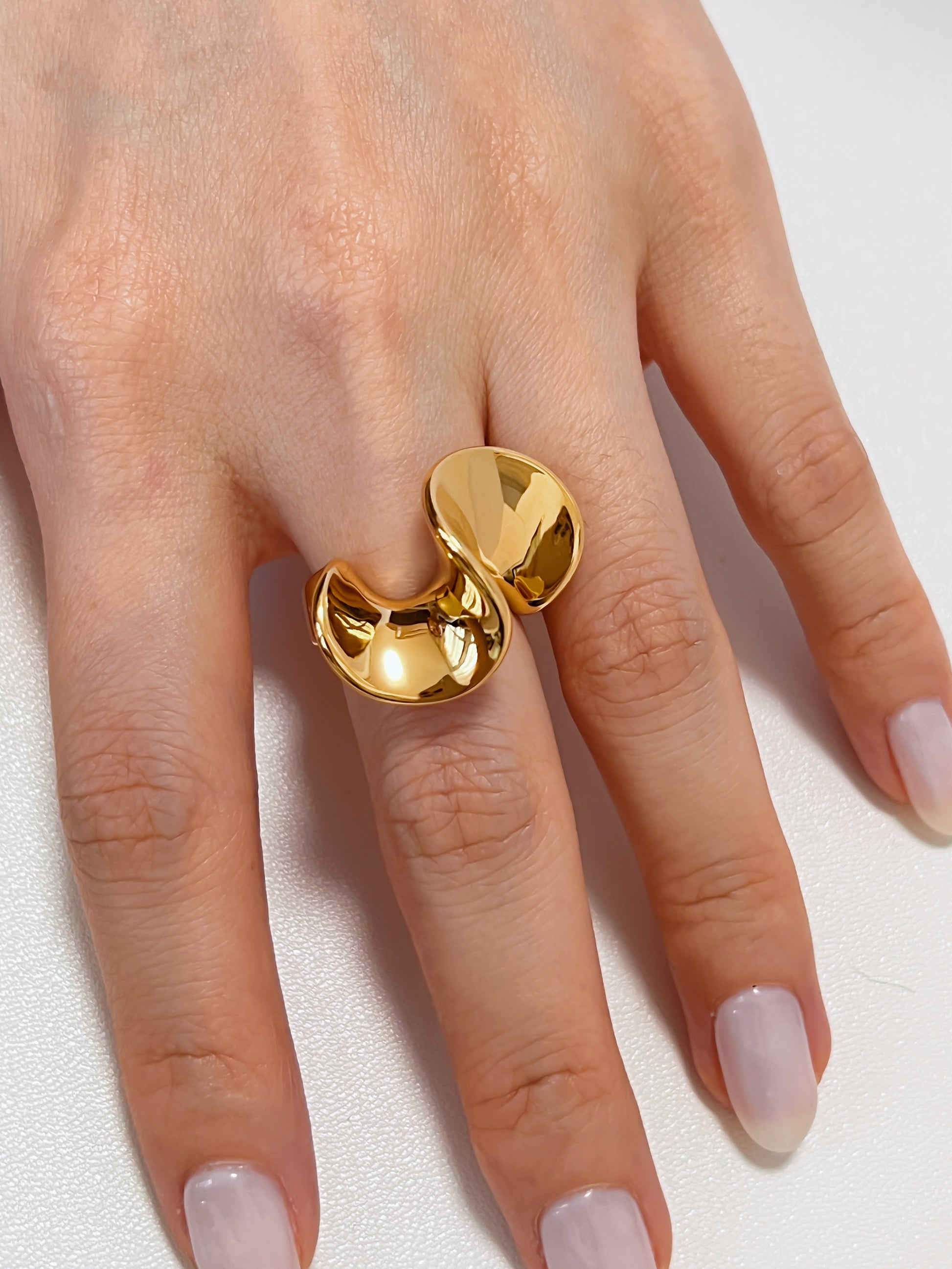 Australian fashion styling featuring the Puglia gold ring from Aurous Atelier