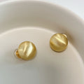 Tyla Brushed Dome Clip On Earrings