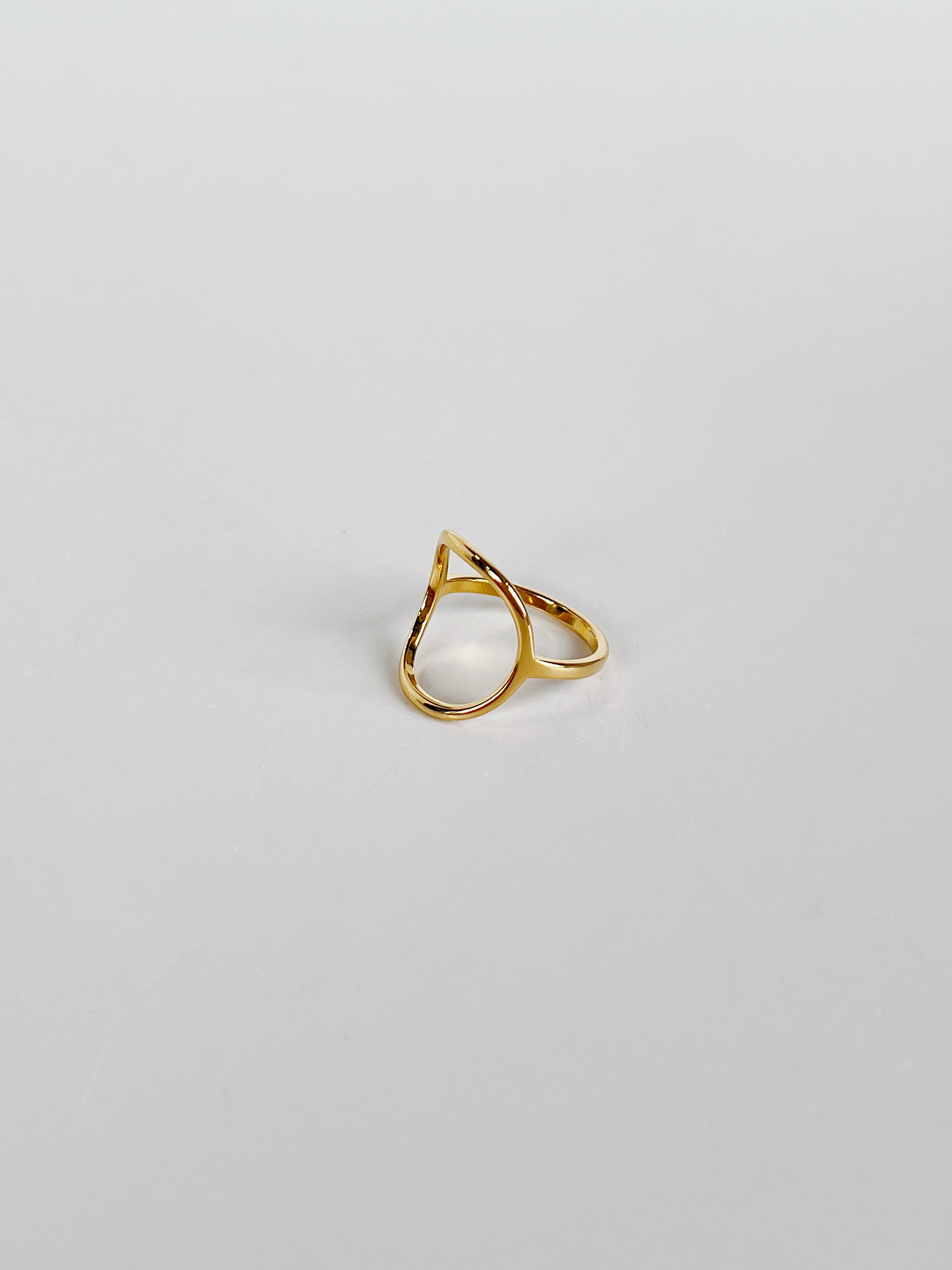 Dainty gold rings for women highlighting the non-adjustable fixed profile