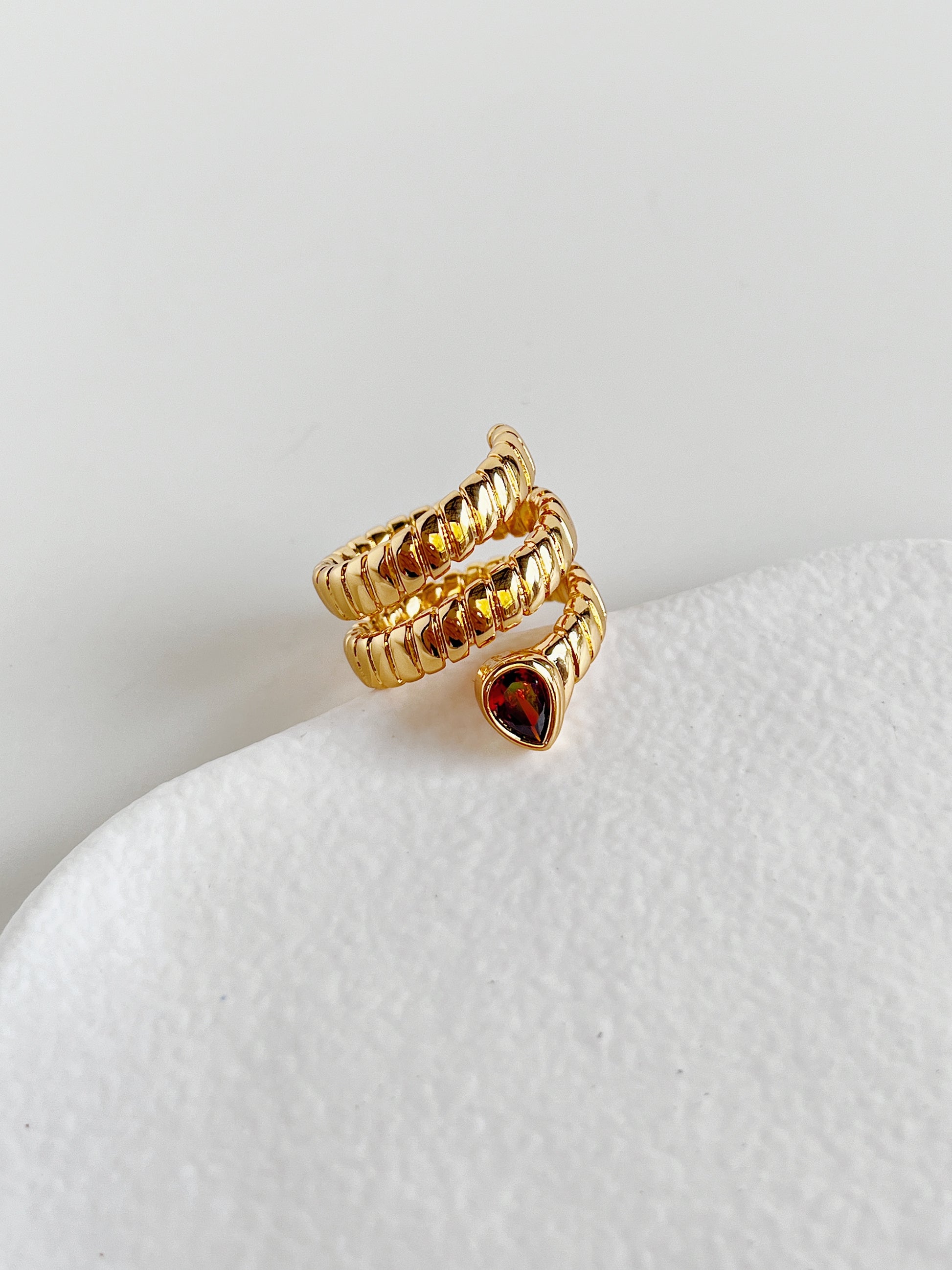 Dainty snake rings for women featuring an adjustable profile