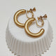 Zora Brushed Clip On Hoop Earrings