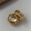 Bella Quilted Hoop Earrings