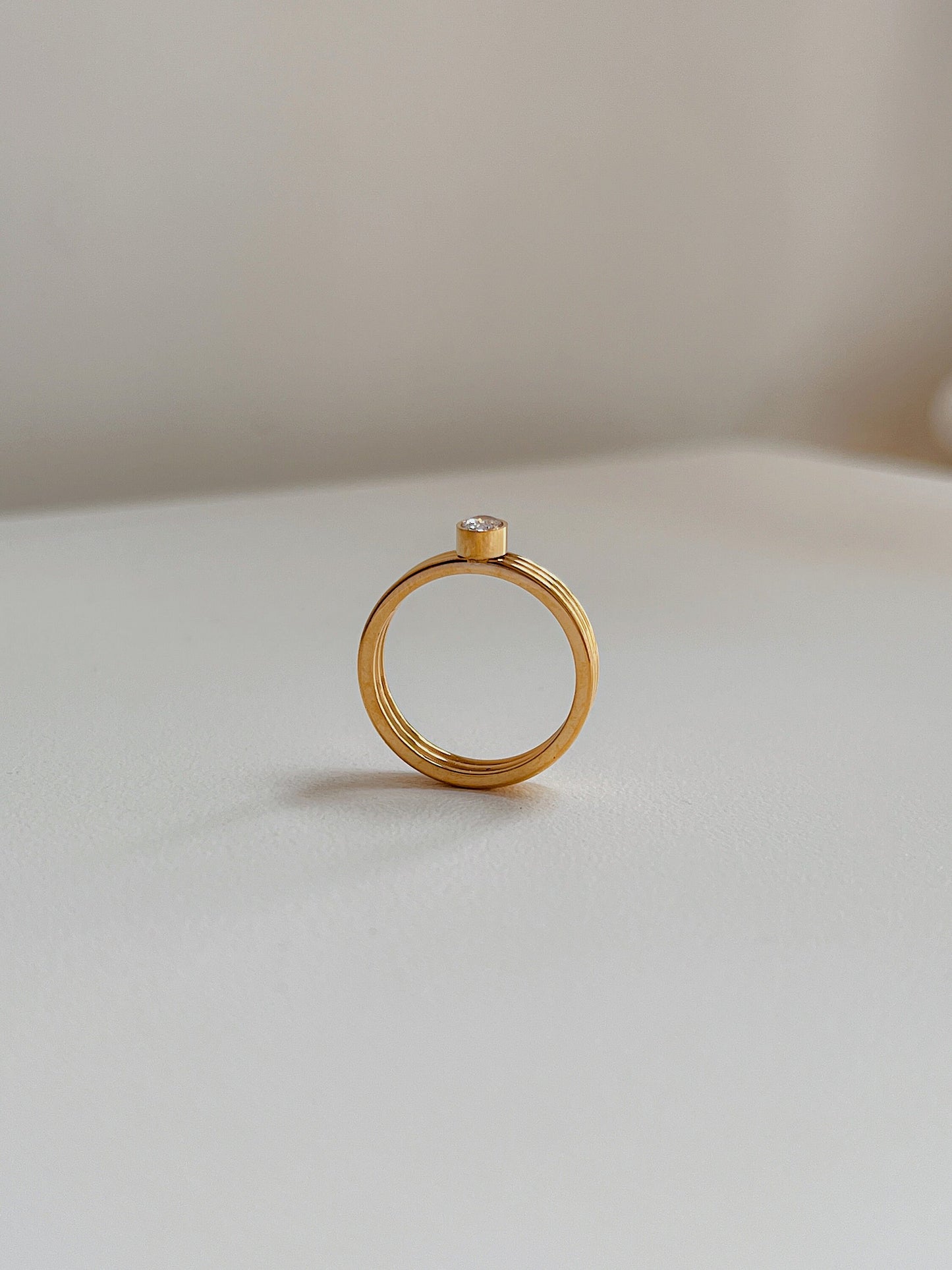 Waterproof 18k gold pvd signet style ring by Aurous Atelier