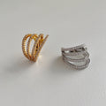 Aurelia 4-Layer Pavé Diamond Ear Cuff