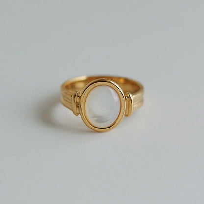 Minimalist 18k gold pvd stainless steel ring UK summer trend