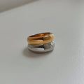 Brittany Ridge Chunky Two Tone Band Ring