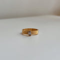 Poppi Ribbed Oval Ring