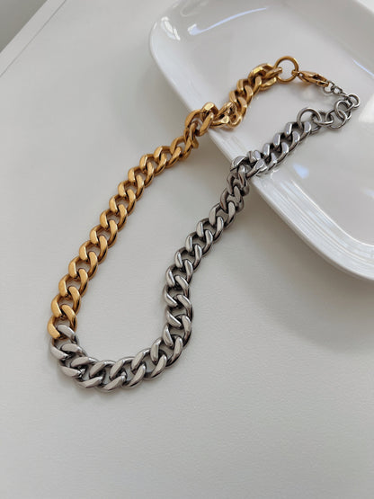 Fine jewelry alternative chain construction highlighting low profile custom lobster claw closure hardware
