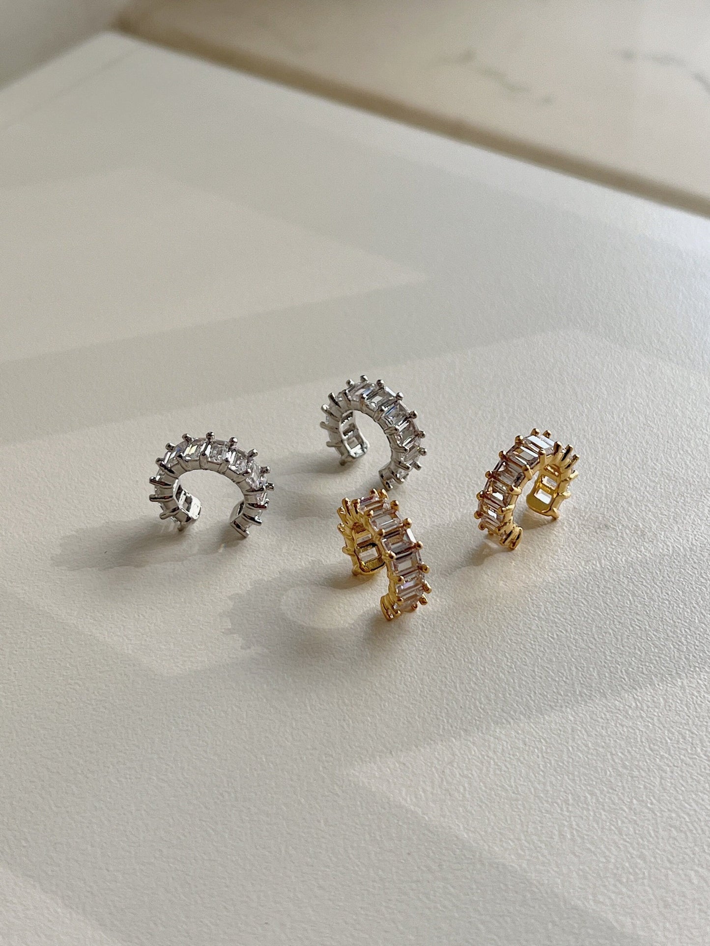 Top view of the Aria cuff showcasing the secure slip-on cartilage design.