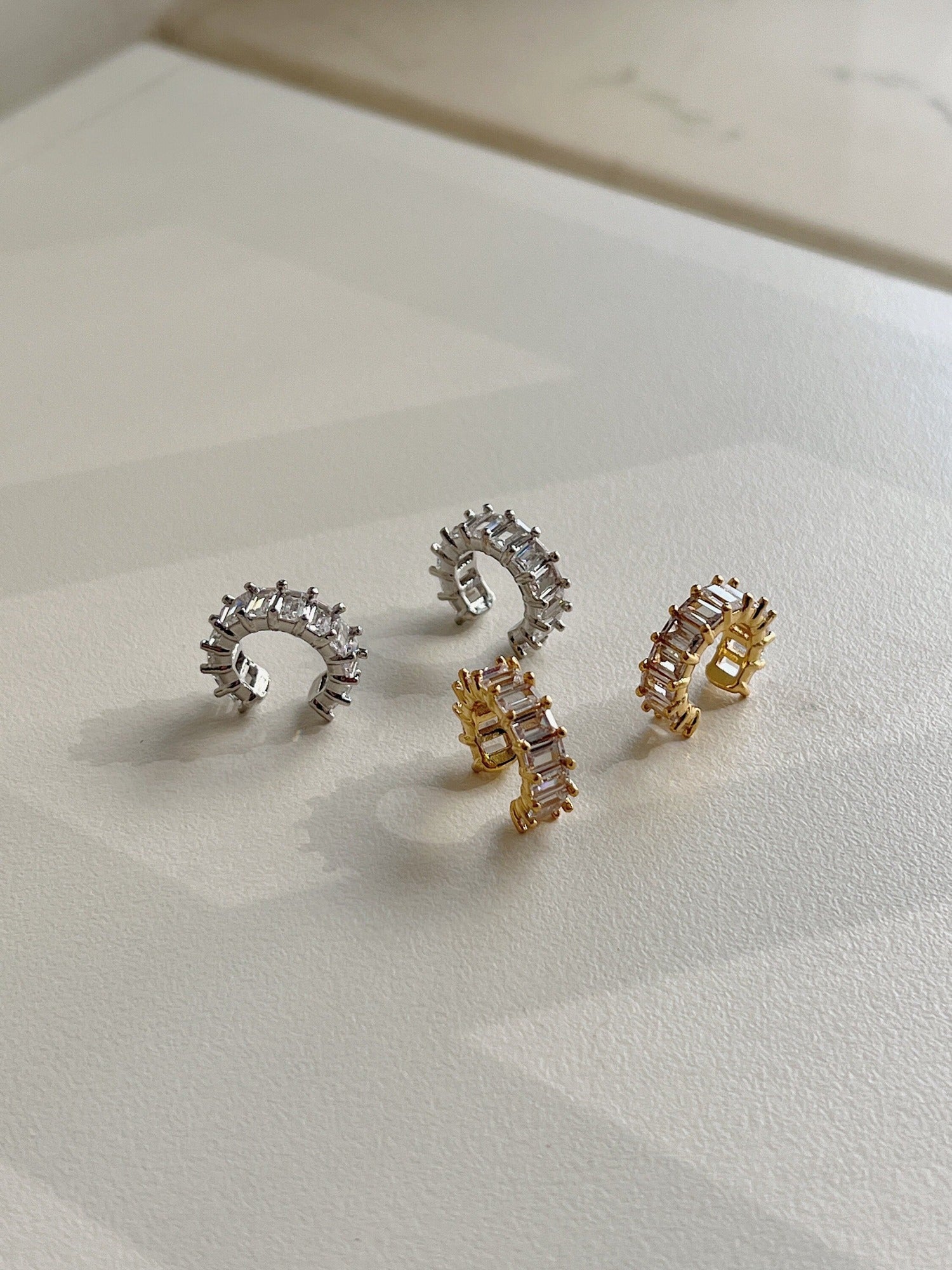 Top view of the Aria cuff showcasing the secure slip-on cartilage design.