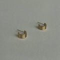 Elena Mini Ribbed Hoop Earrings