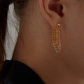 Anne Delicate Gold Tassel Earrings