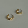 Elena Ribbed Hoop Earrings