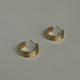 Elena Ribbed Hoop Earrings