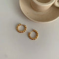 Sarah Twisted Huggie Hoop Earrings