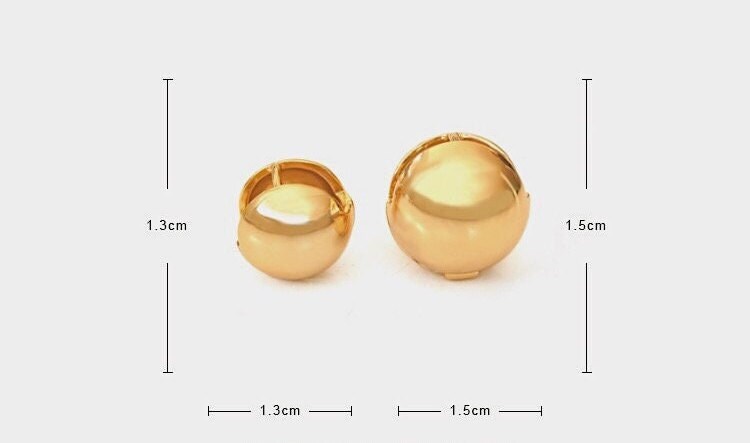 Minimalist Ball Hoop Earrings, Gold Dome Earrings, Thick Huggie Hoops, Chunky Huggie Mini Hoop Earrings, Bold Earrings, Statement Earrings