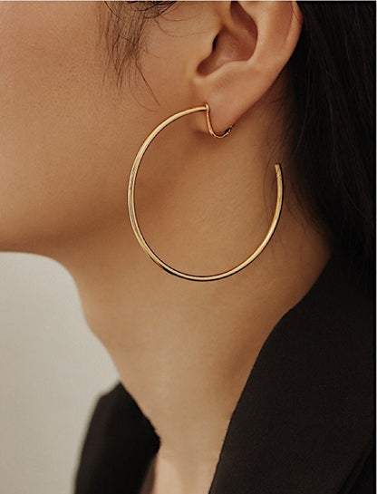 Clip On Spring Hoop Earrings For Non-Pierced Ears - Foto 8